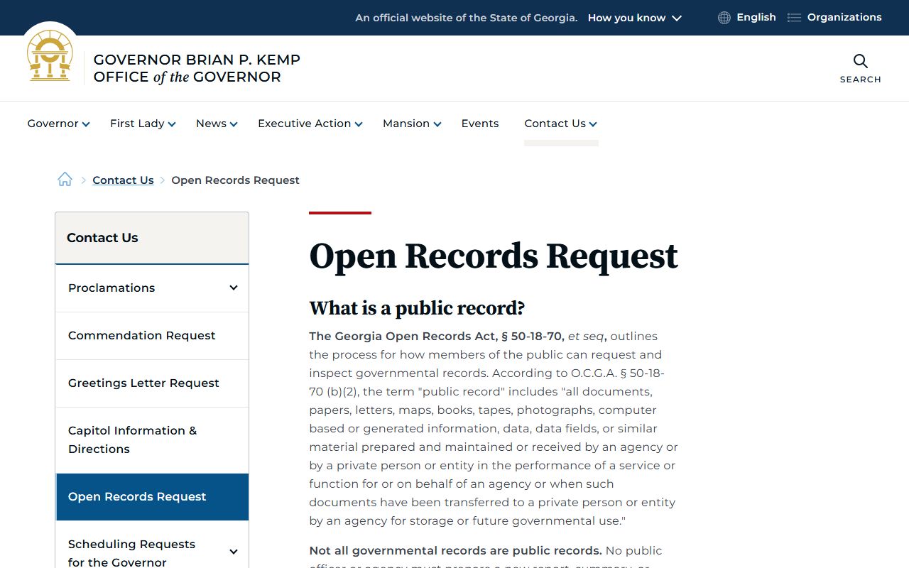 Fannin County Clerk of Superior Court open records request reference