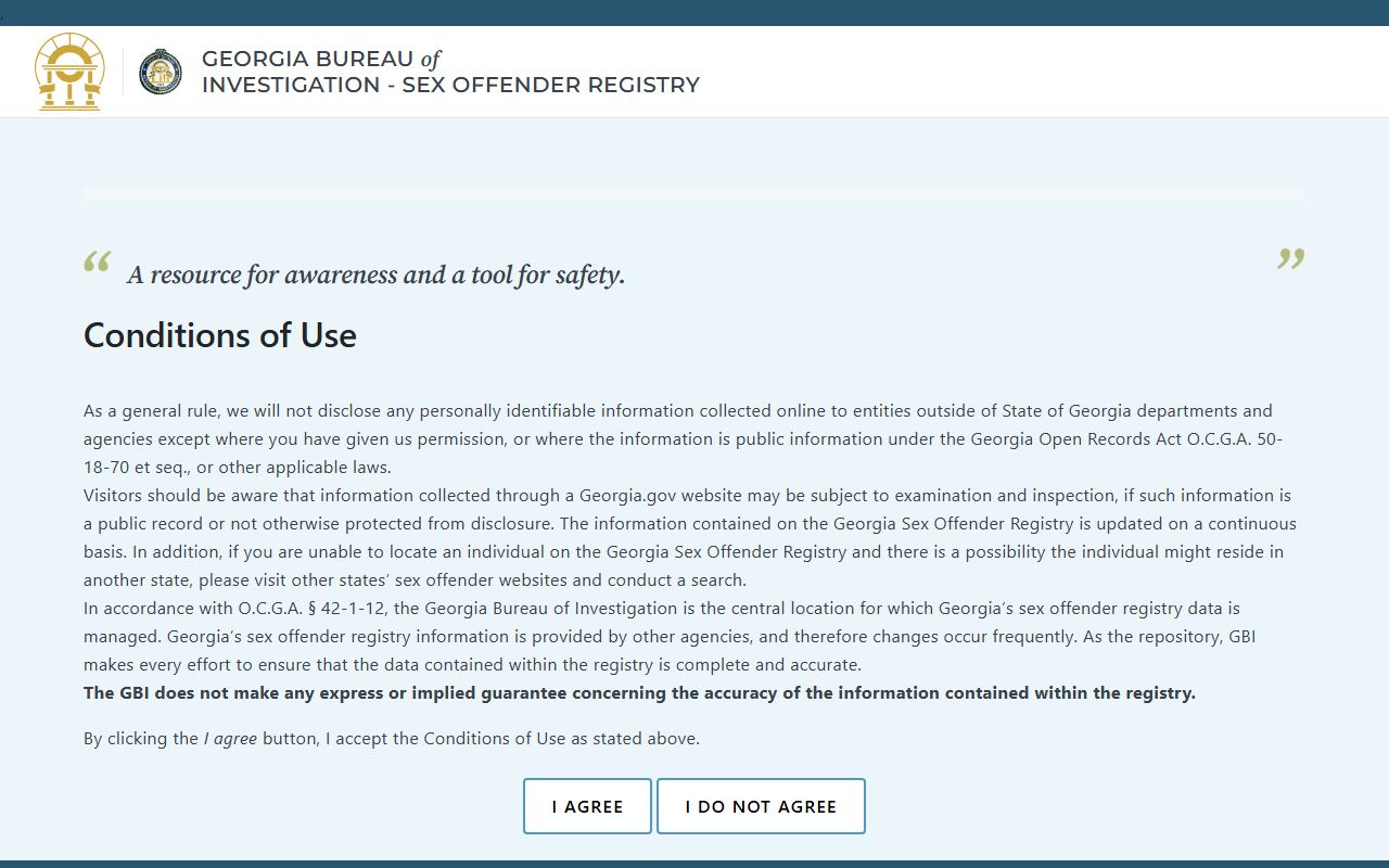 Fannin County arrest records GBI sex offender registry source