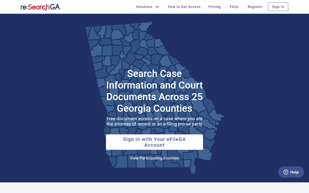 Fannin County court records reSearchGA provider portal