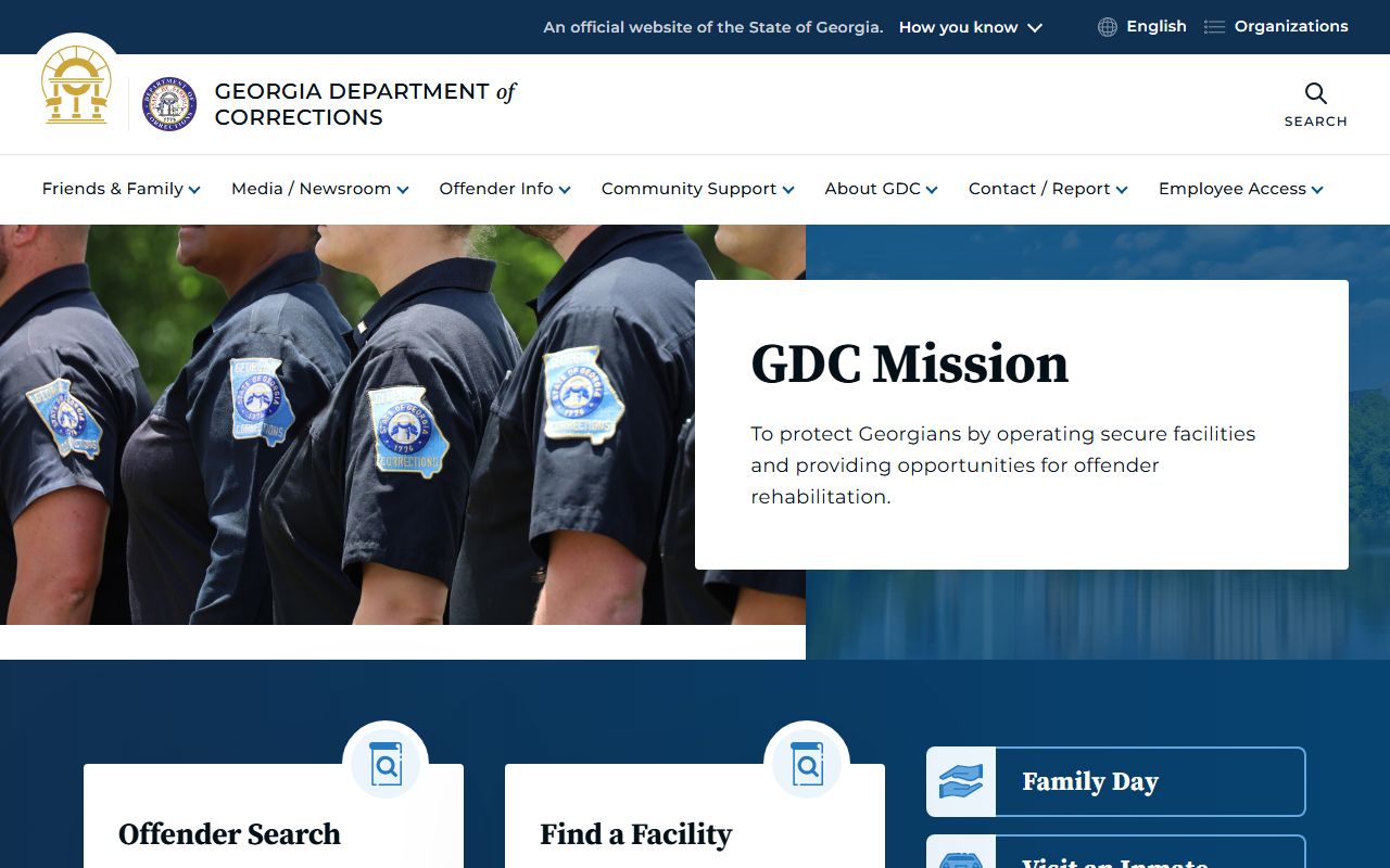 Fannin County inmate records Georgia Department of Corrections homepage