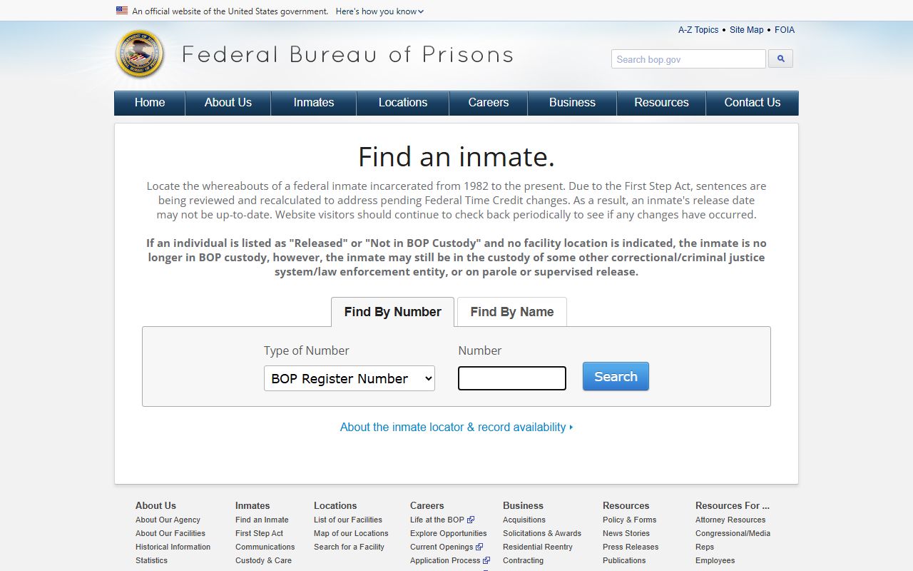 Fannin County inmate records Federal Bureau of Prisons locator