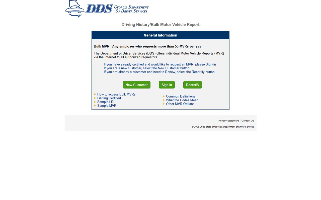 Fannin County traffic court records Georgia DDS online MVR portal